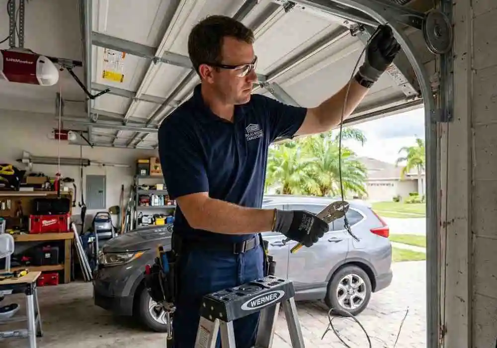 Garage Door Cable Repair 3 Garage door cable replacement service Palm Coast FL