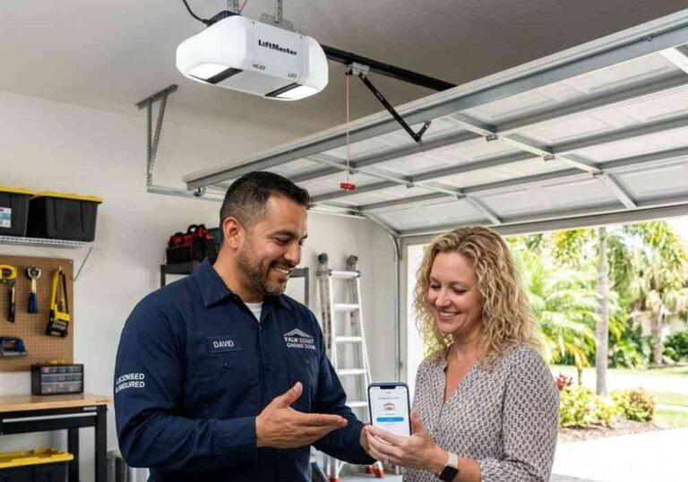 Does Florida Require a Garage Door Battery Backup? What the Law Actually Says 1 Smart WiFi garage door opener installation in Palm Coast FL
