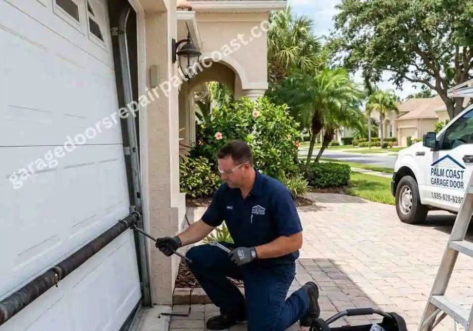 Professional garage door off-track repair service in Palm Coast FL