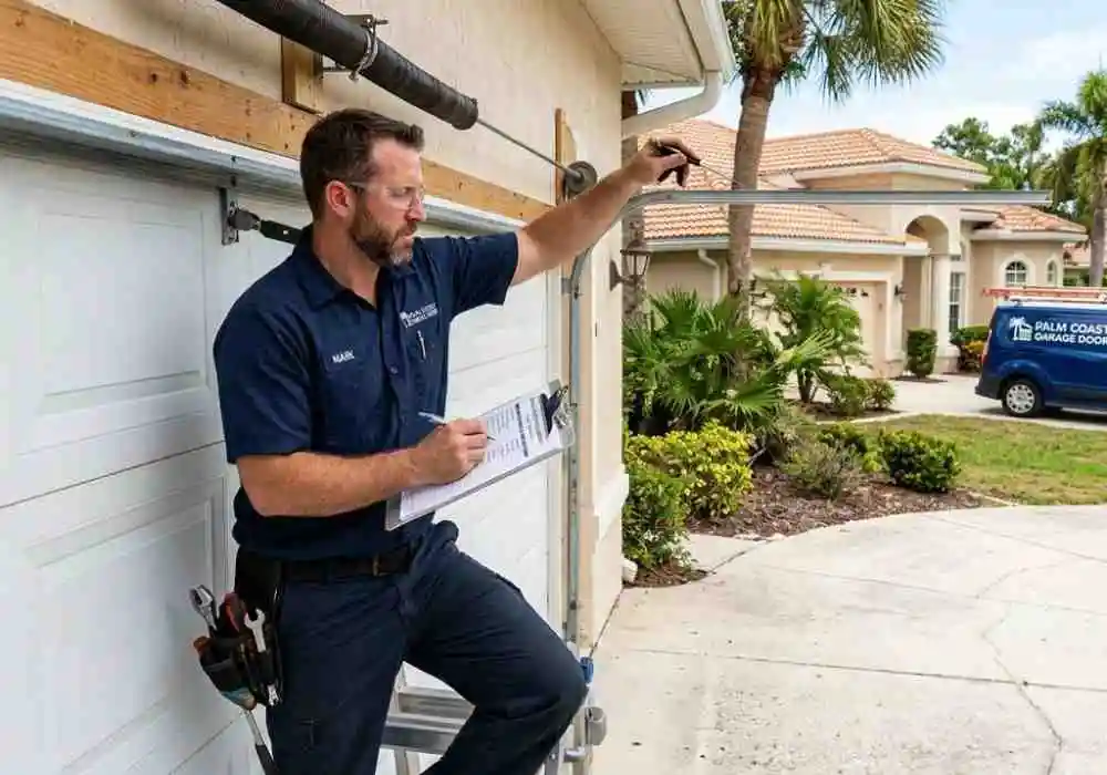 Garage door tune-up inspection service in Palm Coast FL