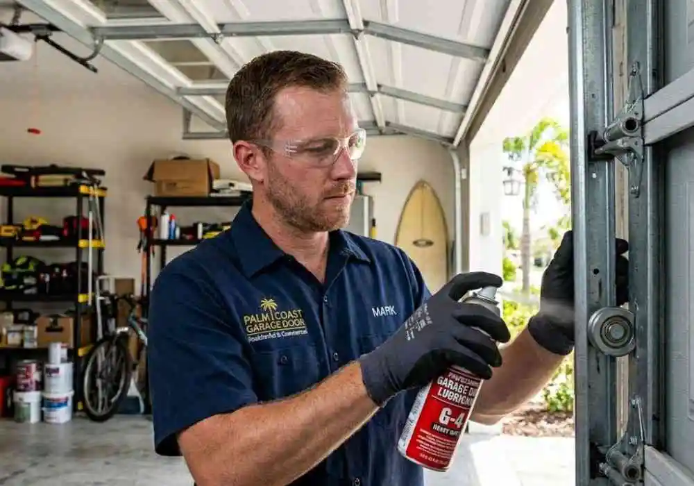 Garage door lubrication and maintenance in Palm Coast FL