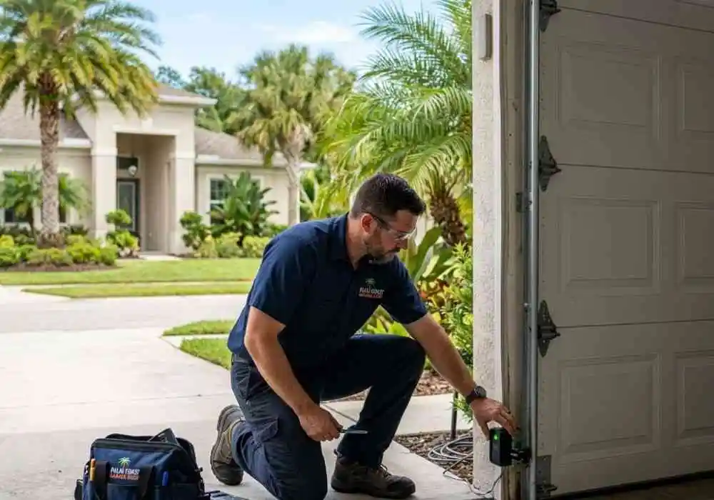 Garage door sensor check and tune-up in Palm Coast FL